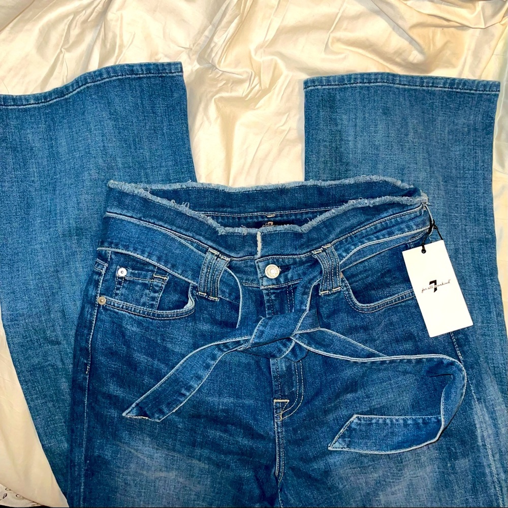 7 For All Mankind Paperbag Crop Jean NWT